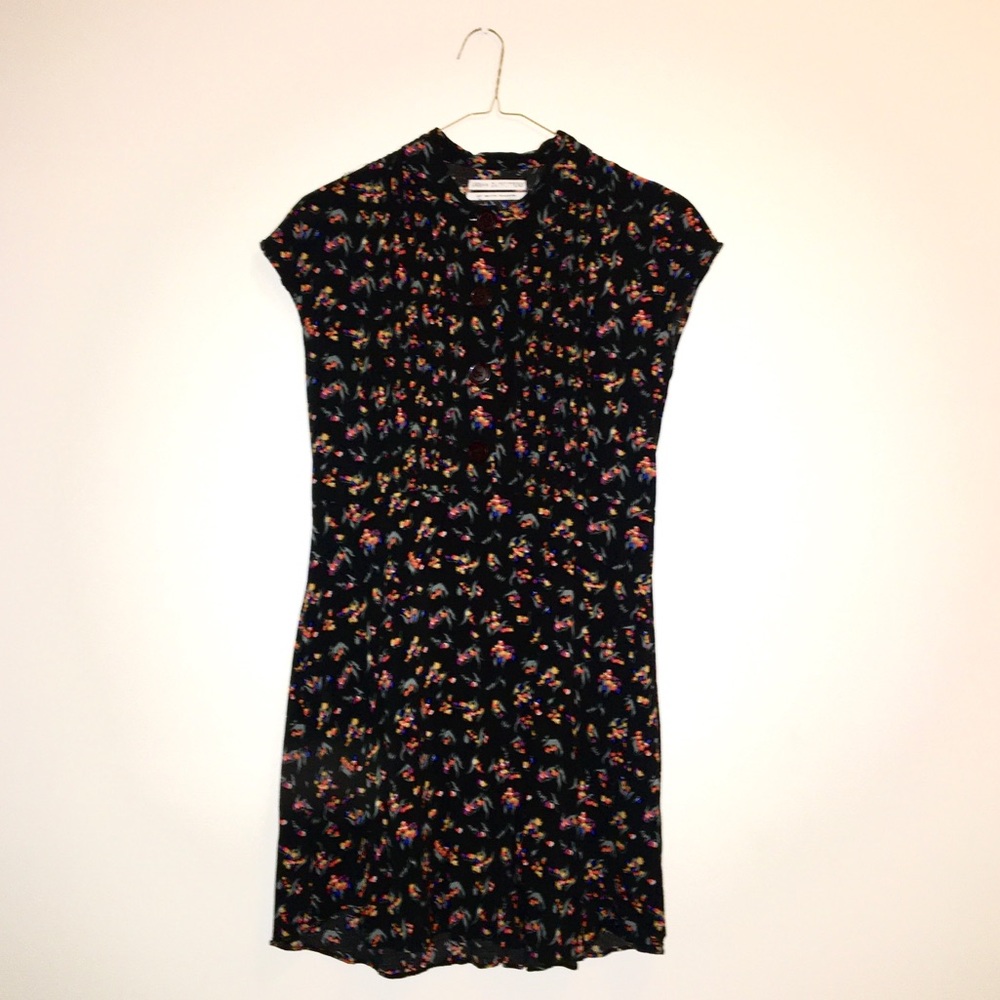 Urban outfitters flowered button down mini dress